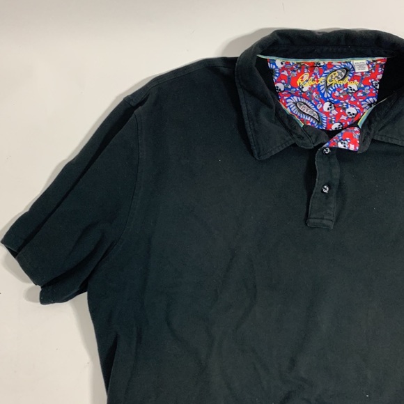 Robert Graham XXL Mens Polo Black - Picture 5 of 5